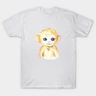 cute baby monkey watercolor T-Shirt